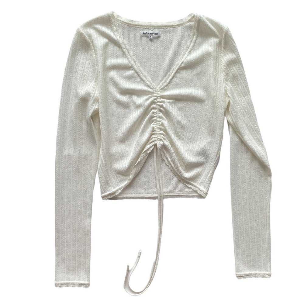 Reformation Ruched Blouse